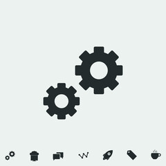 Gear_settings vector icon illustration sign
