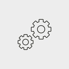 Gear_settings vector icon illustration sign
