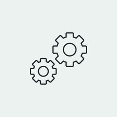 Gear_settings vector icon illustration sign