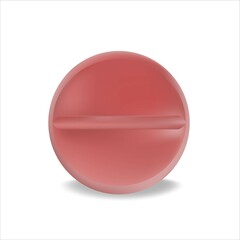3D realistic vector illustration. Red medical