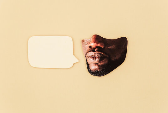 Speaking out concept.