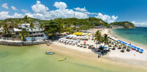 Imagem aérea de Morro de São Paulo, Ilha de Tinharé, Cairu, Bahia, Brasil