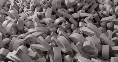 Fototapeta premium 3d letters in a bowl made with blender