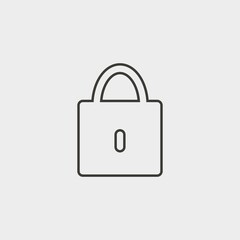 Lock_pad vector icon illustration sign