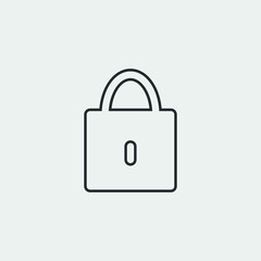 Lock_pad vector icon illustration sign