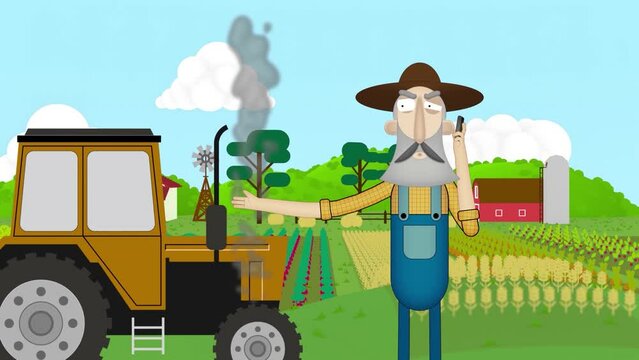 Farmer calling customer service to ask for spare part.