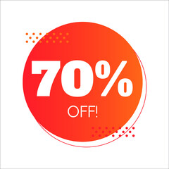 sale offer 70% off vector