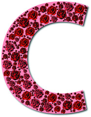 alphabet character font floral flower