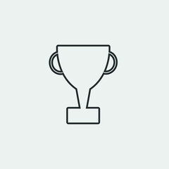 Trophy vector icon illustration sign