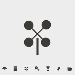 Wind_vane vector icon illustration sign