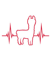 Lama Herzschlag Puls  © Style-o-Mat-Design