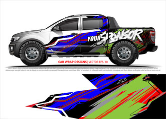 Fototapeta premium truck graphics. modern camouflage design for vehicle vinyl wrap 