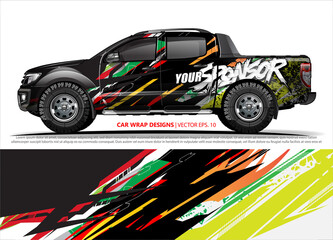 truck graphics. modern camouflage design for vehicle vinyl wrap 
