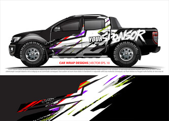 vehicle livery graphic vector. abstract grunge background design for vehicle vinyl wrap and car branding 