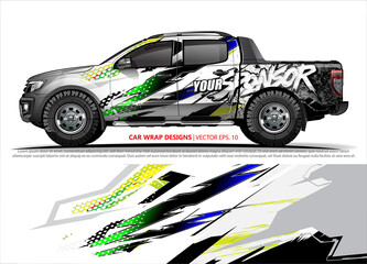 vehicle livery graphic vector. abstract grunge background design for vehicle vinyl wrap and car branding 