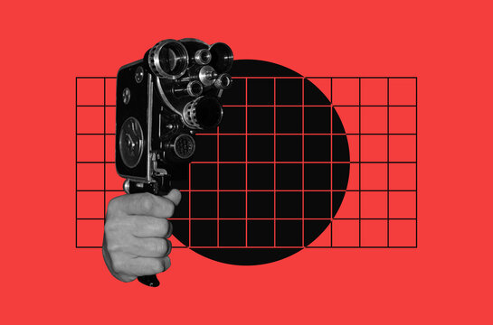 Hand Holding Film Movie Camera