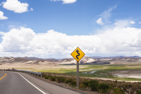 Naklejki road in the highlands of bolivia