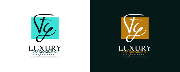 Naklejka premium Initial F and Y Logo Design in Elegant and Minimalist Handwriting Style. FY Signature Logo or Symbol for Wedding, Fashion, Jewelry, Boutique, and Business Identity