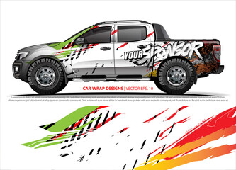 vehicle livery graphic vector. abstract grunge background design for vehicle vinyl wrap and car branding 