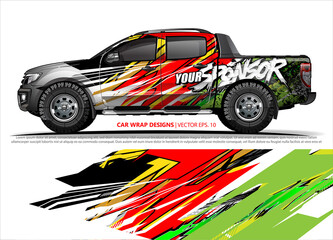 vehicle livery graphic vector. abstract grunge background design for vehicle vinyl wrap and car branding 