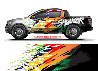 truck graphics. modern camouflage design for vehicle vinyl wrap 
