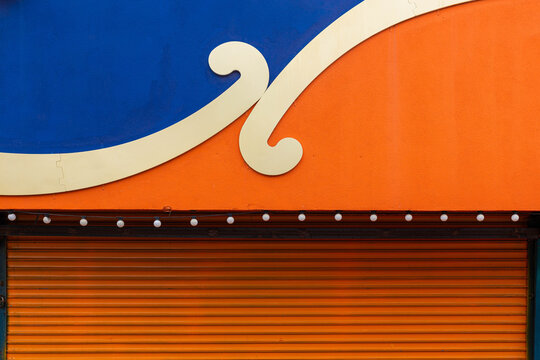 colorful wall with diagonal design 