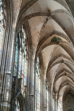 Stained Glass Windows of Rouen Abbatiale Saint-Ouen