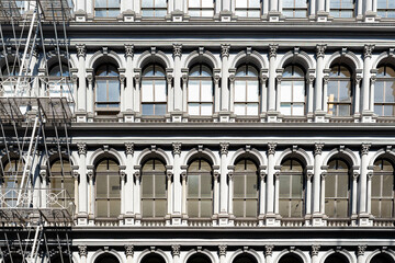 Old building with retro facade