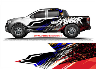 truck graphics. modern camouflage design for vehicle vinyl wrap 