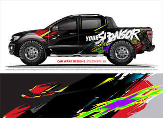 truck graphics. modern camouflage design for vehicle vinyl wrap 