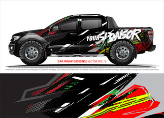 Race car wrap design vector for vehicle vinyl sticker and automotive decal livery
