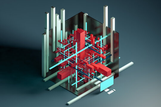 Cube representing artificial intelligence