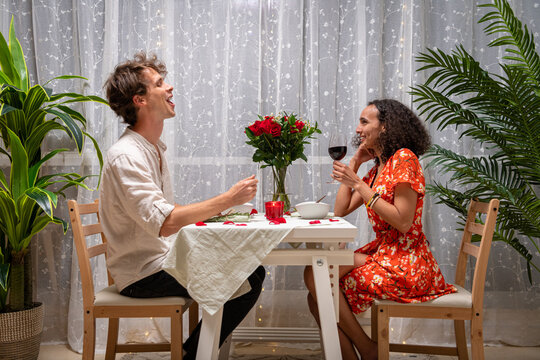 Romantic couple dinner