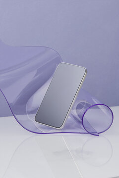 Cellphone frame with blank display isolated templates