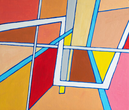 The White Paths; an abstract painting.
