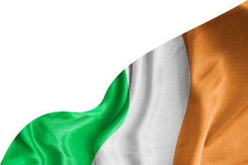 National flag Ireland silk background