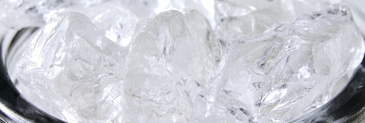 Rock Crystal.Natural Crystal Quartz banner background.Natural Stone.Useful precious minerals
