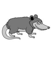 Comic Opossum Design 
