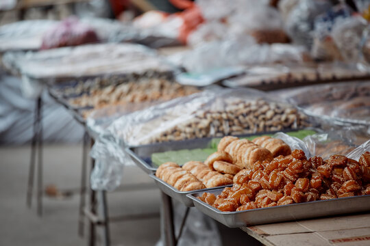 Bread And Sweets For Sale At A Street Food Market