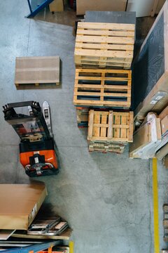From above view of a warehouse