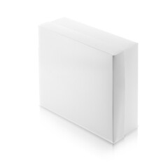 White  cardboard box isolated on white
