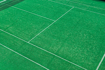 Green tennis court