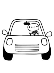 Obraz premium Auto Fahrer Comic 