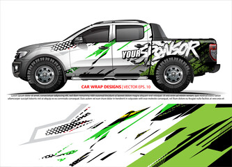 Race car wrap design vector for vehicle vinyl sticker and automotive decal livery
