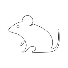 Mouse line icon. Vector illustration isolated on white background