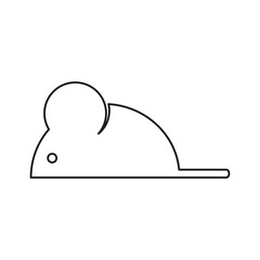 Mouse line icon. Vector illustration isolated on white background