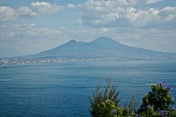 Gulf of Naples with Vesuvius in the background 