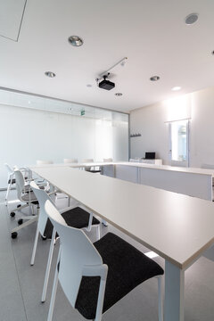 Light classroom in modern school