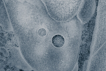 Abstract bubbles trapped in ice