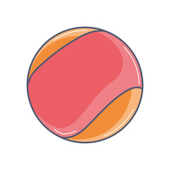 Isolated colored tennis ball toy icon flat design Vector